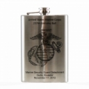 - Laser Engraved 8oz Hip Flask